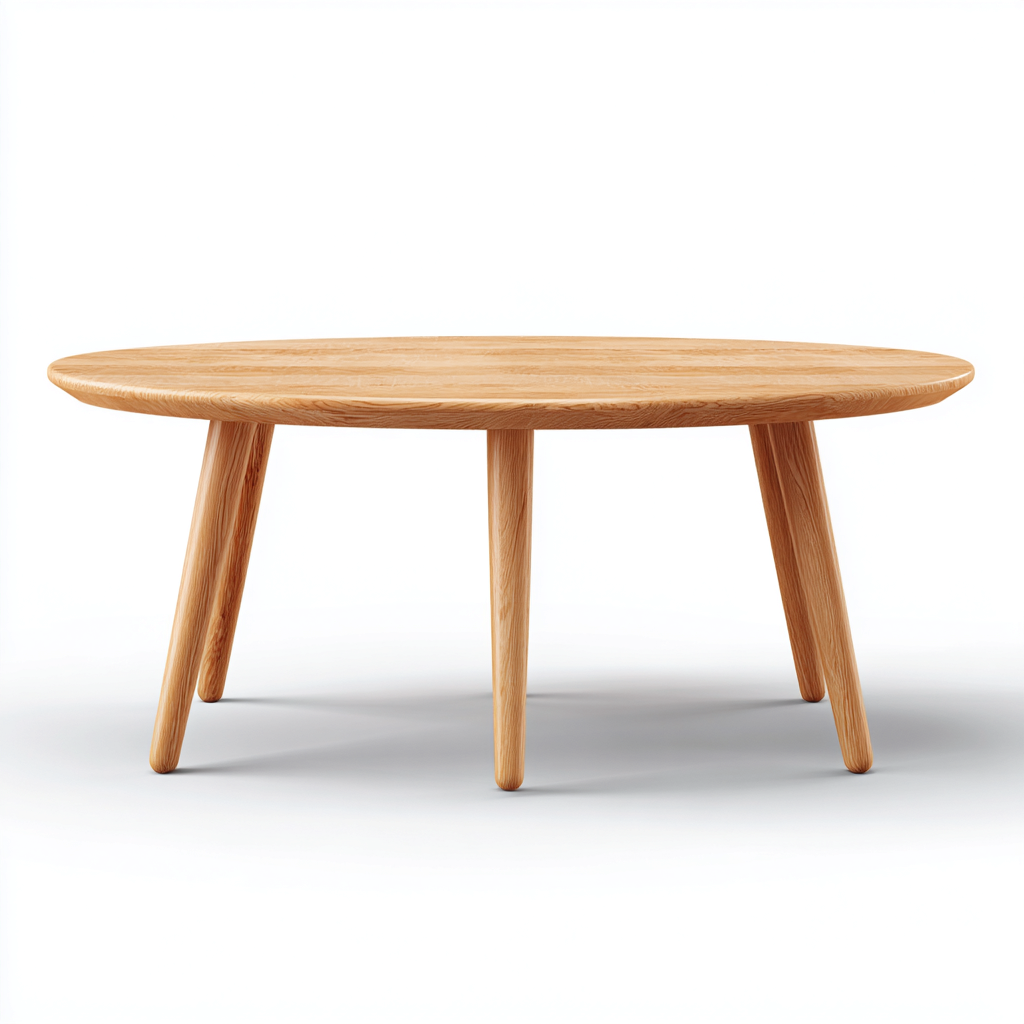 Table basse ovale chêne massif 110x70x40 cm - bois clair - style scandinave - adaptée au salon-Styleixe