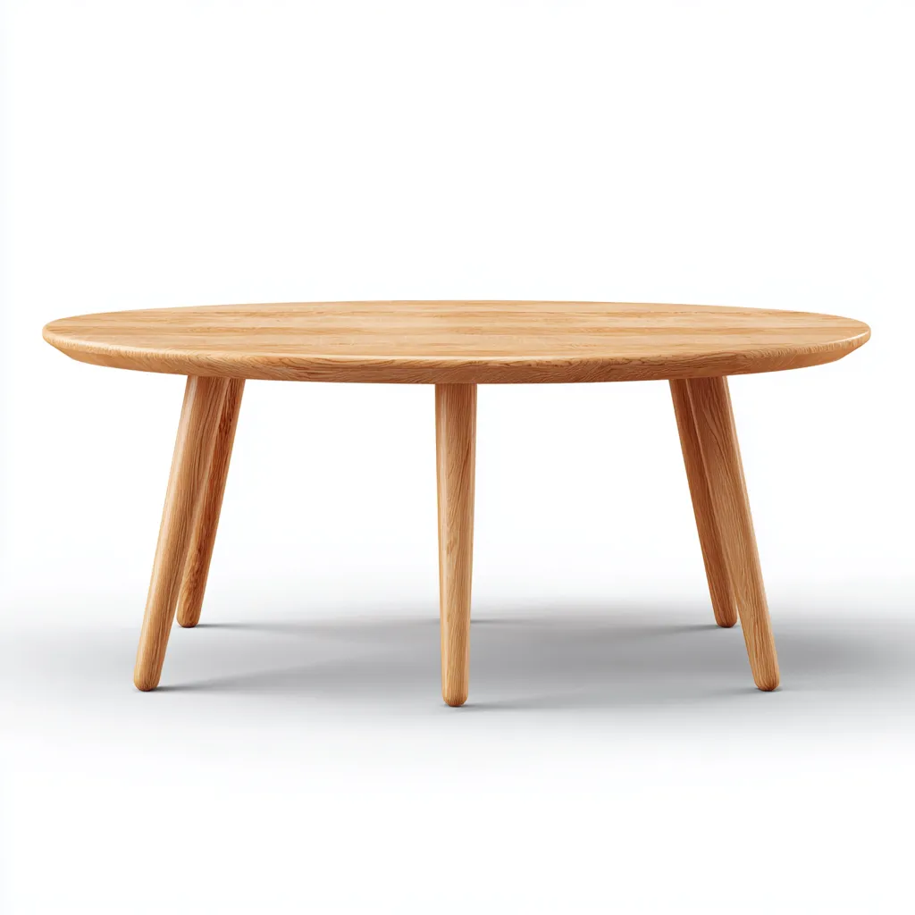 Table basse ovale chêne massif 110x70x40 cm - bois clair - style scandinave - adaptée au salon-Styleixe