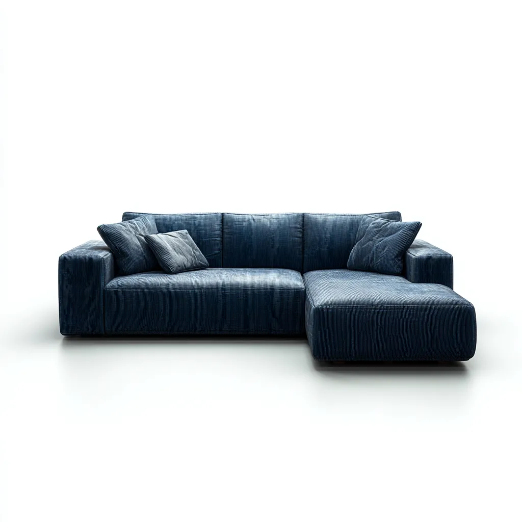 Canapé d'angle tissu 288x170x86 cm - bleu - adapté au salon - design moderne-Styleixe