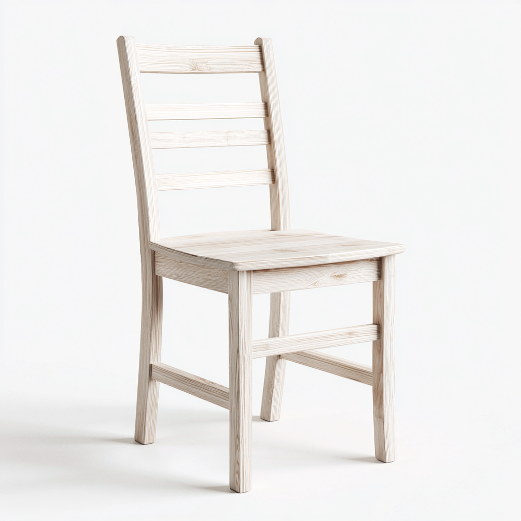Chaise de salle à manger en bois 45x48x88 cm - blanc - adaptée à la salle à manger - style classique-Styleixe