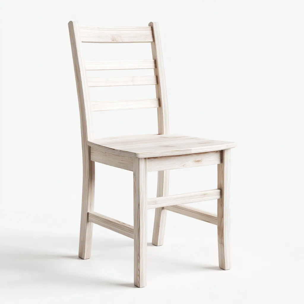 Chaise de salle à manger en bois 45x48x88 cm - blanc - adaptée à la salle à manger - style classique-Styleixe