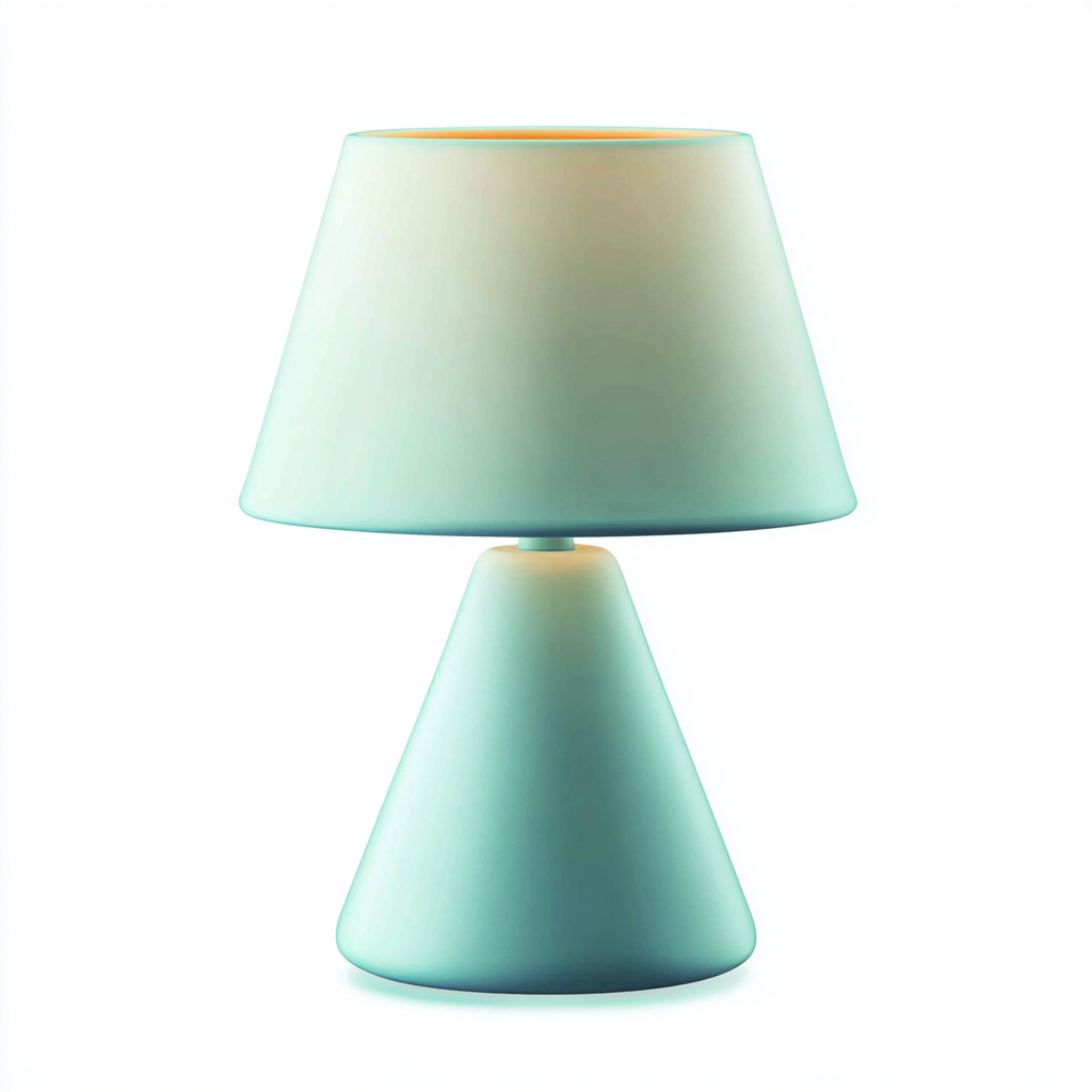 Lampe de table - matériau synthétique - 20x20x32 cm - bleu vert - pour intérieur - design moderne-Styleixe