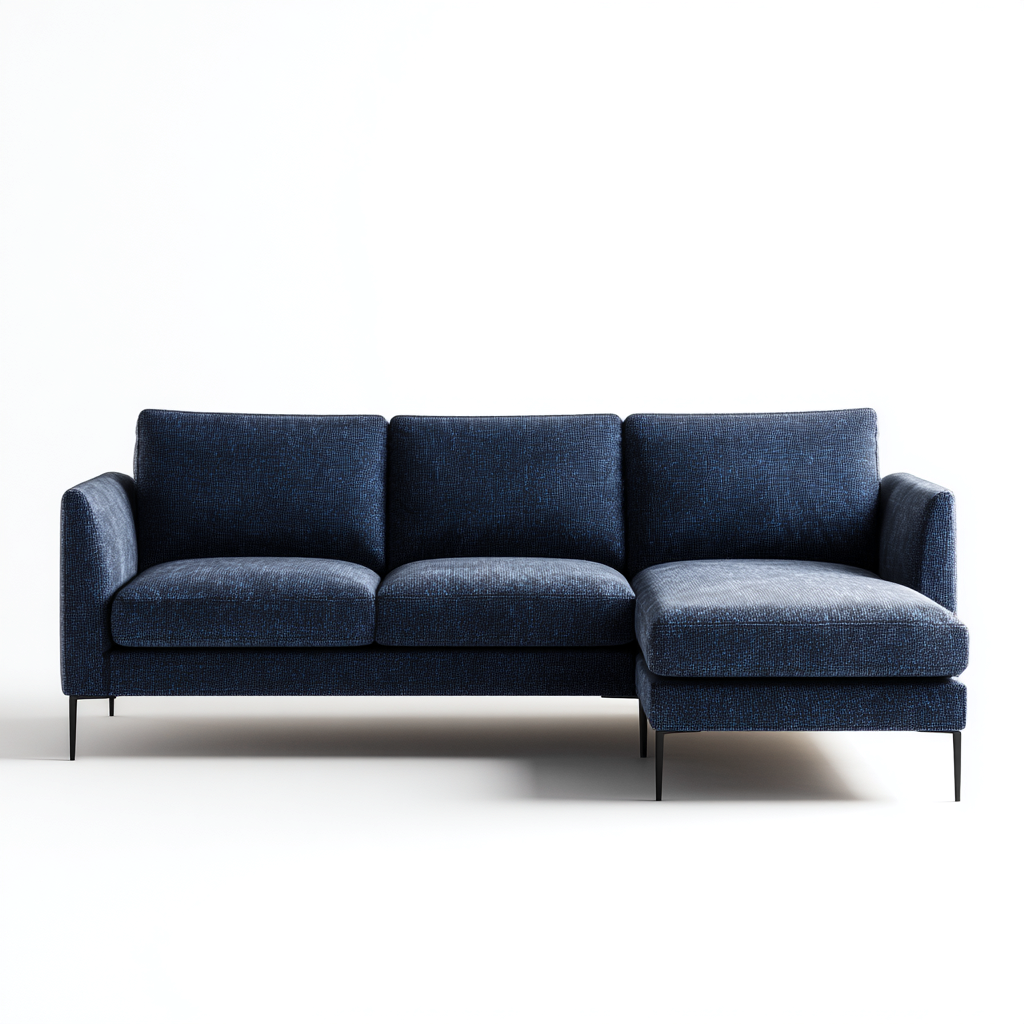 Canapé d'angle tissu 272x158x84 cm - bleu - adapté au salon - design moderne-Styleixe