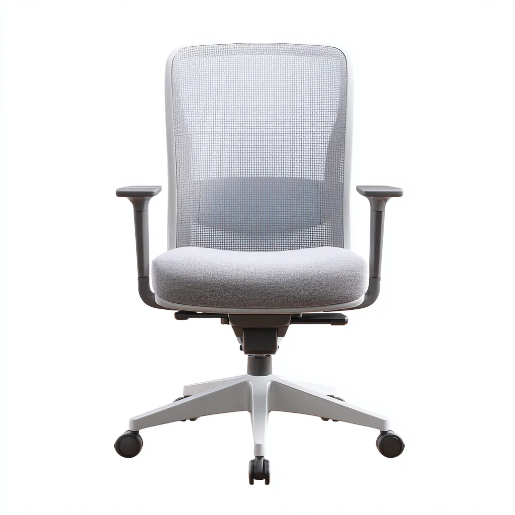 Chaise de bureau maille et tissu gris clair 60x62x98 cm - réglable - design ergonomique - adaptée au bureau-Styleixe