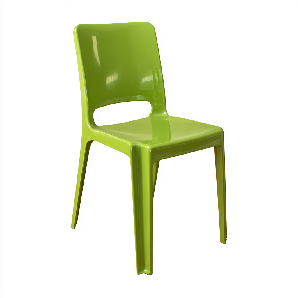 Chaise de salle à manger plastique 44x50x82 cm - vert - adaptée à la salle à manger - style moderne-Styleixe