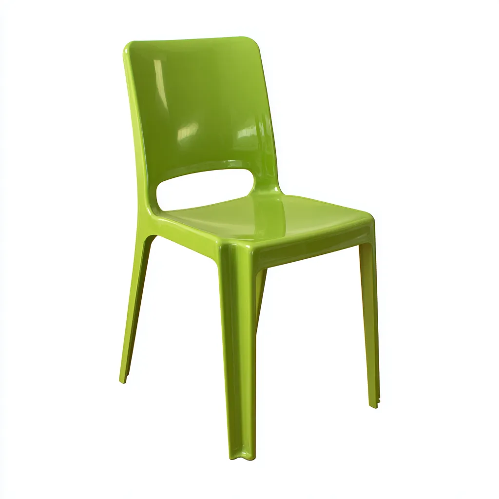 Chaise de salle à manger plastique 44x50x82 cm - vert - adaptée à la salle à manger - style moderne-Styleixe