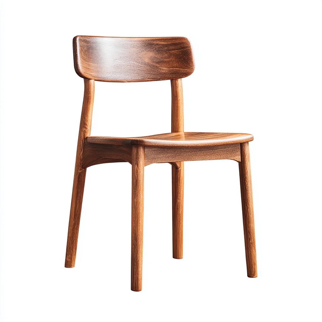 Chaise de salle à manger en bois 46x50x82 cm - brun - adaptée à la salle à manger - style contemporain-Styleixe