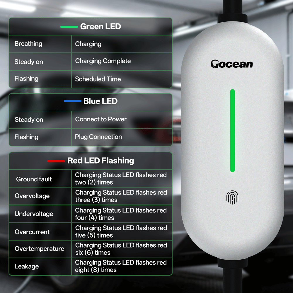 EV Charger, 16A 120V-240V, Silver