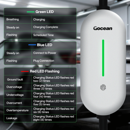 EV Charger, 16A 120V-240V, Silver