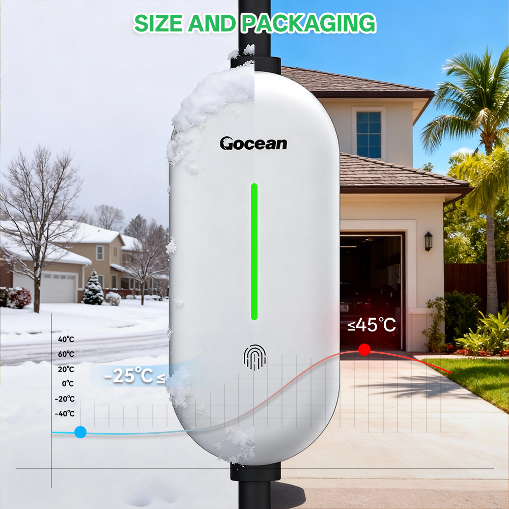 EV Charger, 16A 120V-240V, Silver