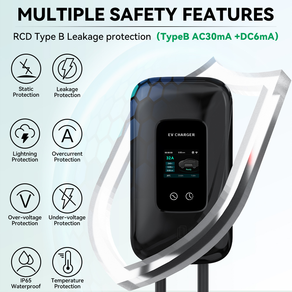 [Copy]7kW Floor Mounted AC Fast EV Vehicle Powered Charging Station
