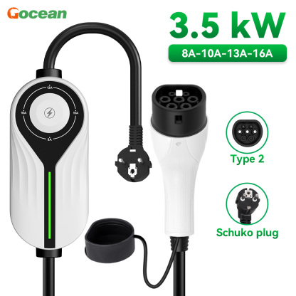 Gocean 3.5kW Gbt Ev Charger Station 16A 220V Car Portable Ev Charger