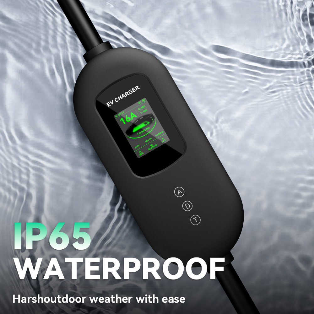 EV Charger, 120V-240V 16A, Black