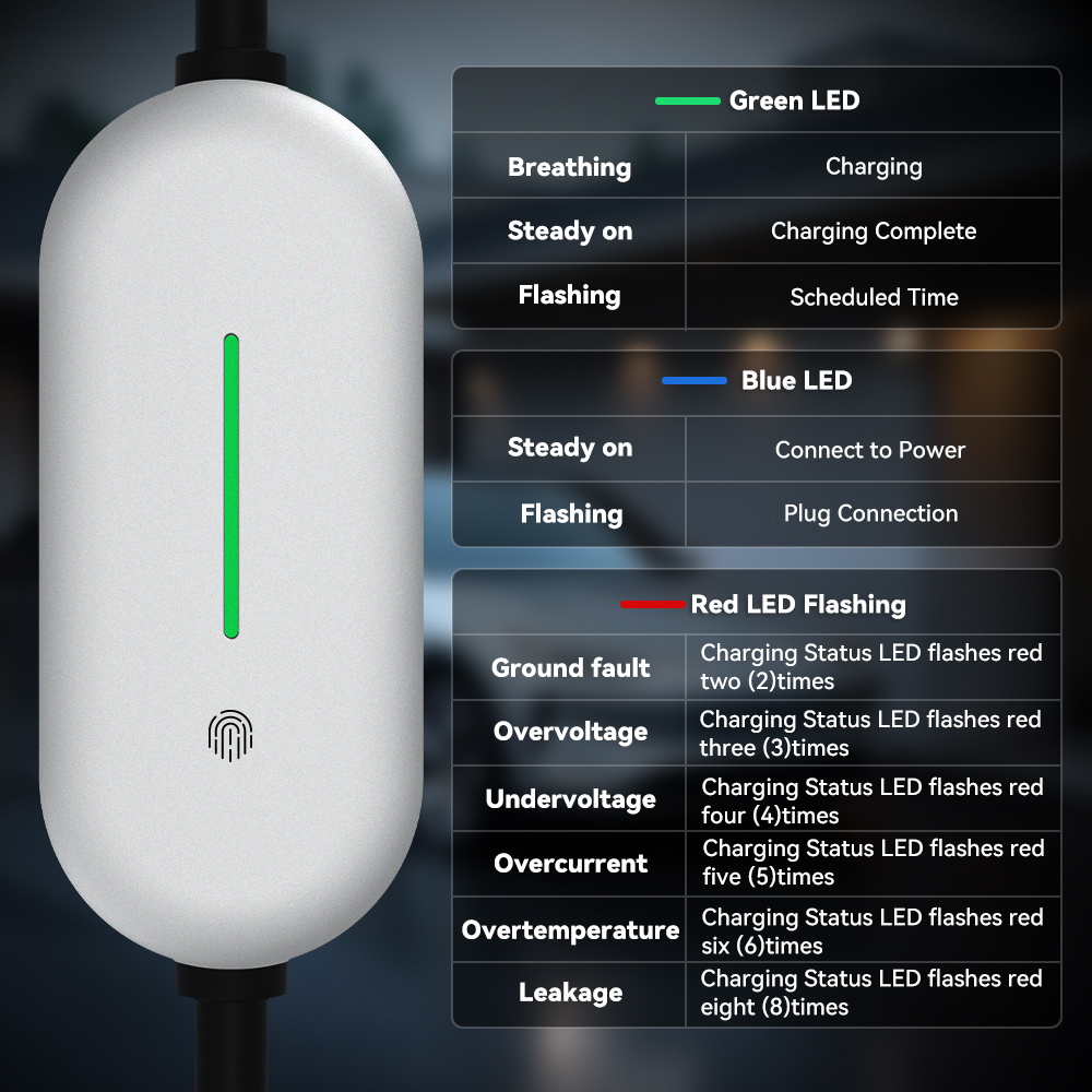 EV Charger, 16A 120V-240V, Silver