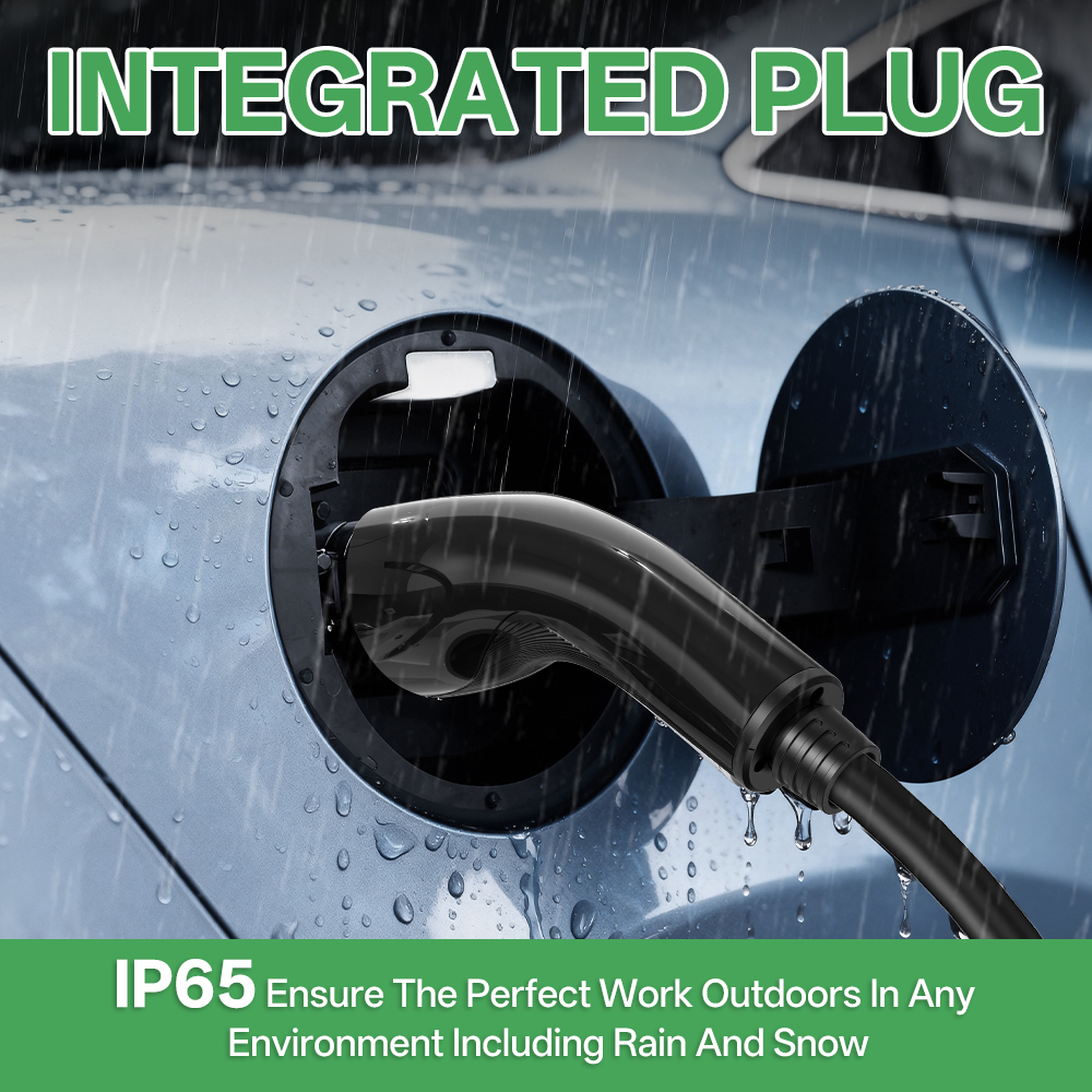 EV Charger, 16A 120V-240V, Black