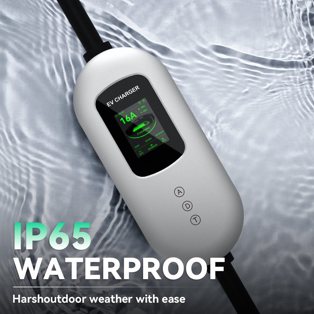 EV Charger, 120V-240V 16A, Silver