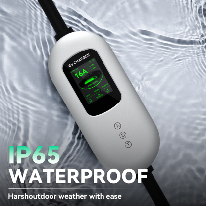 EV Charger, 120V-240V, 16A, silver