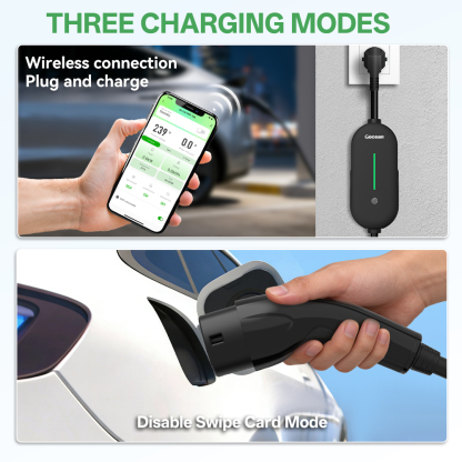 EV Charger, 16A 120V-240V, Black