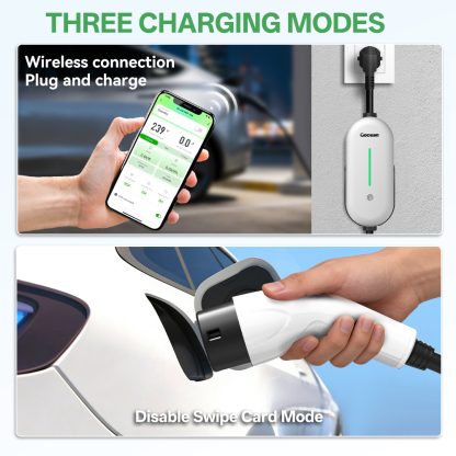 EV Charger, 16A 120V-240V, Silver