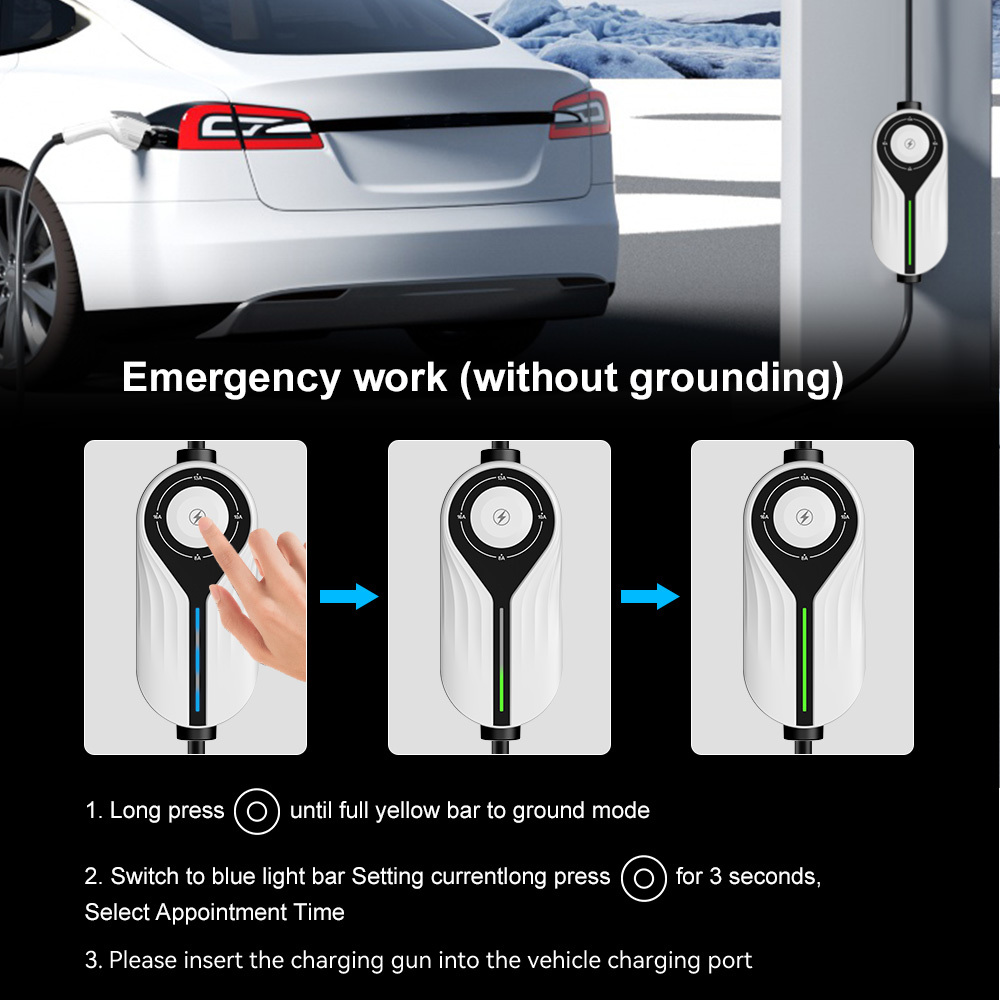 Gocean 3.5kW Gbt Ev Charger Station 16A 220V Car Portable Ev Charger