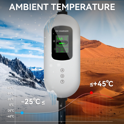 EV Charger, 120V-240V 16A, Silver