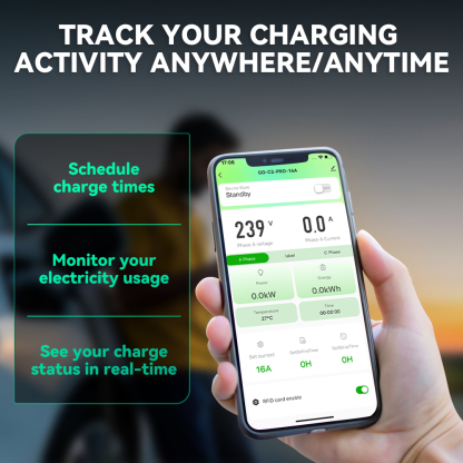 EV Charger, 16A 120V-240V, Silver