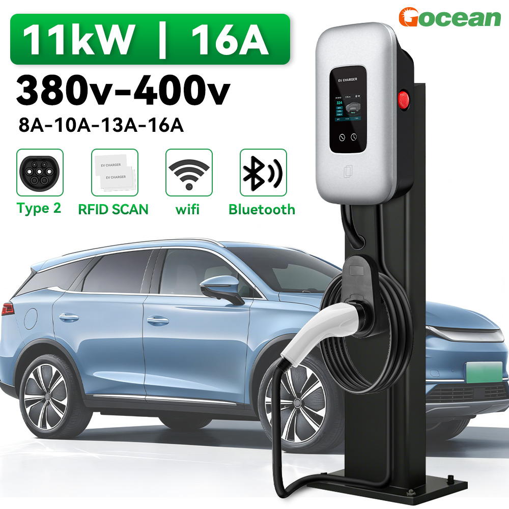 7KW 32A GBT Wallbox Type 1 and Type 2 Fast EV Charger