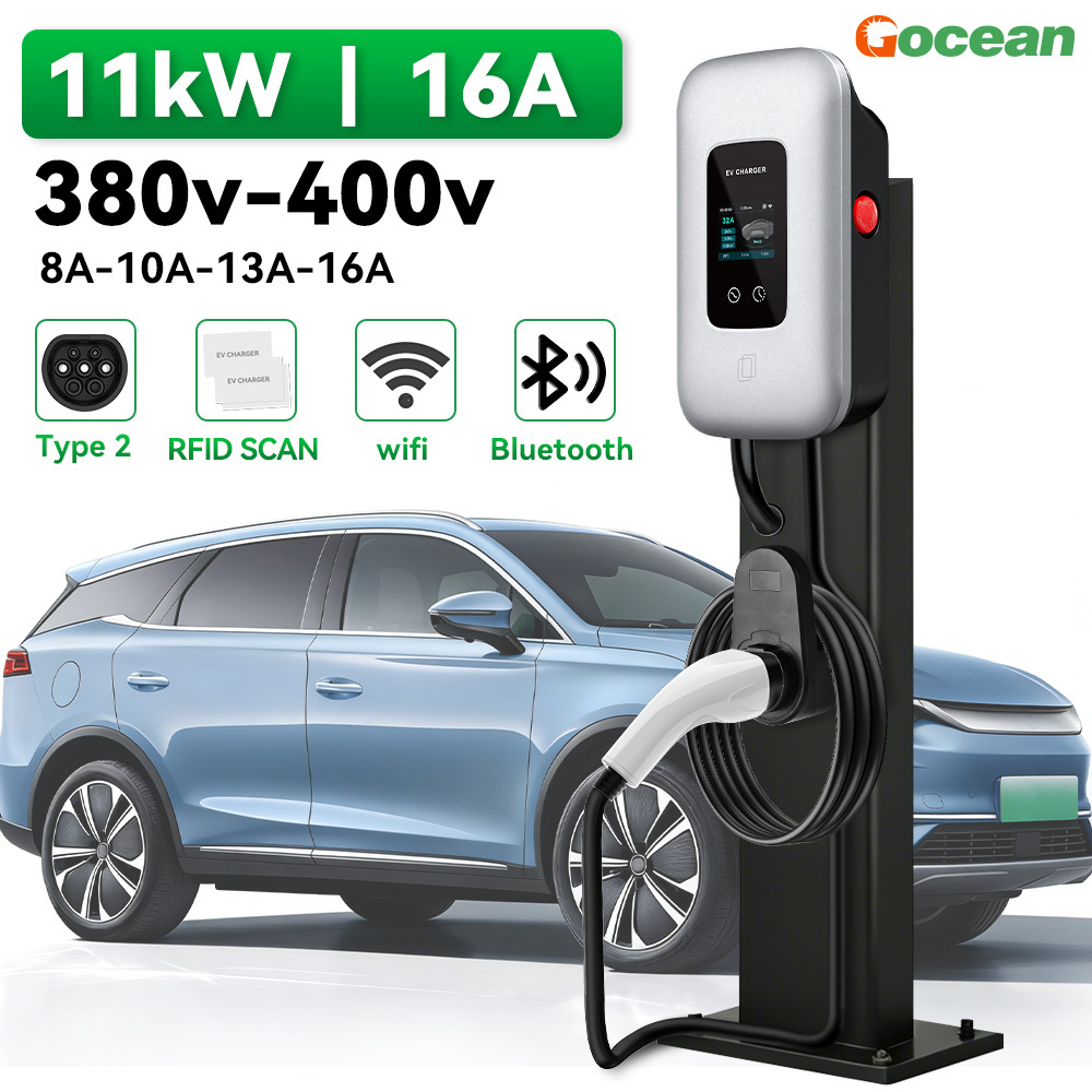 7KW 32A GBT Wallbox Type 1 and Type 2 Fast EV Charger
