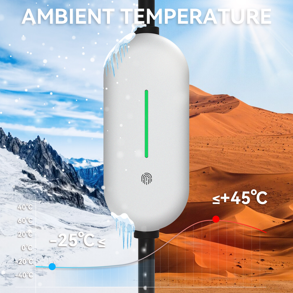 EV Charger, 16A 120V-240V, Silver