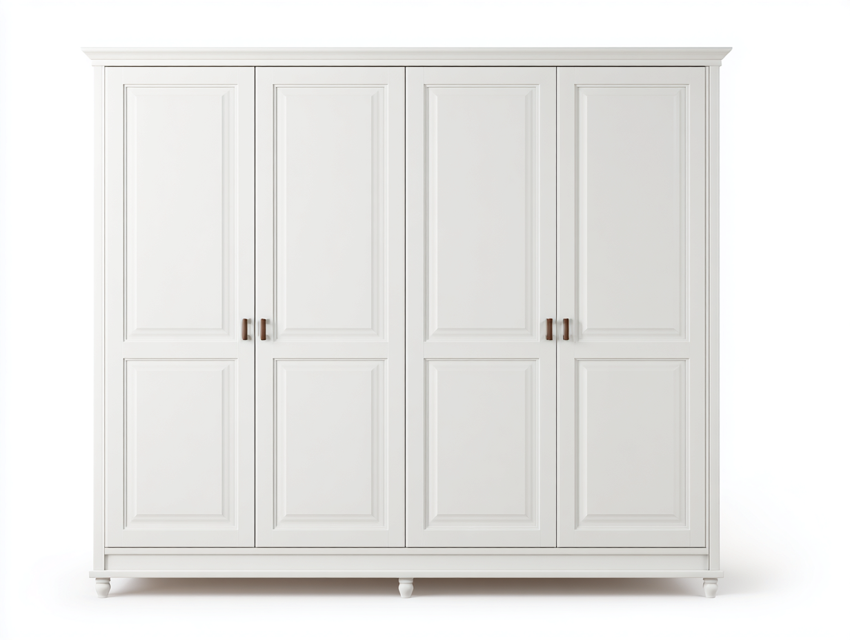 Armoire en bois 210x60x220 cm - blanc - chambre - avec espace de rangement
