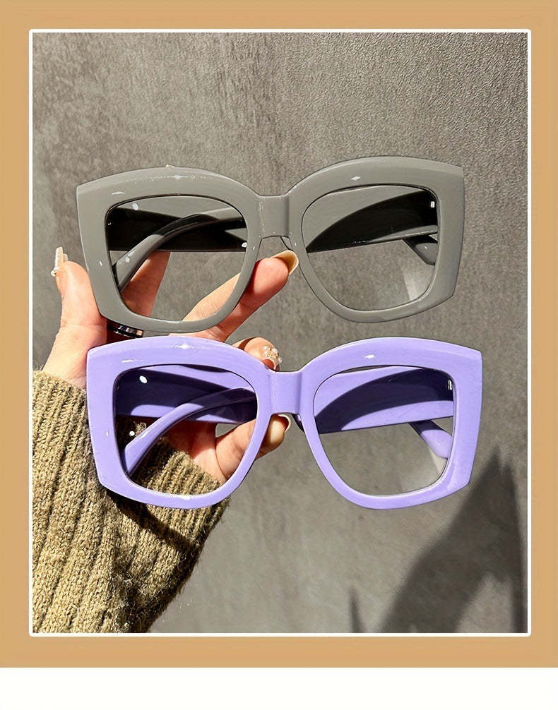 👓👓Oversized  Square Frame Uv Protection Sunglasses(1 set-5pcs)
