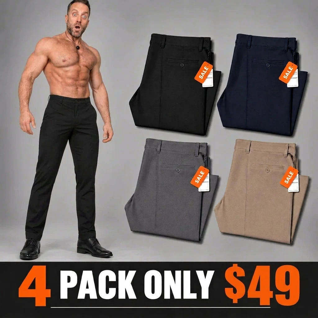 👍🔥Limited-Time Promotion-Stretch Dress Pants No Iron Golf Pants