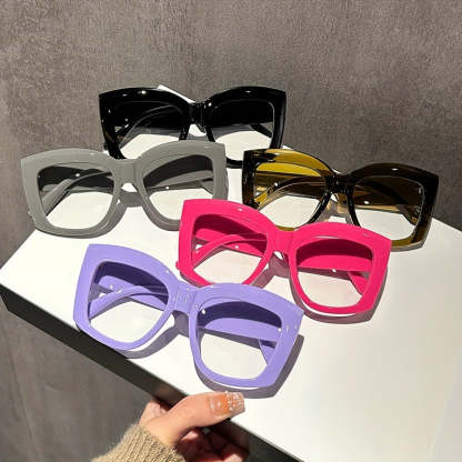 👓👓Oversized  Square Frame Uv Protection Sunglasses(1 set-5pcs)