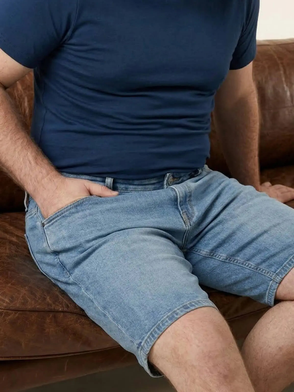 Men's Classic Denim Slim Fit Shorts