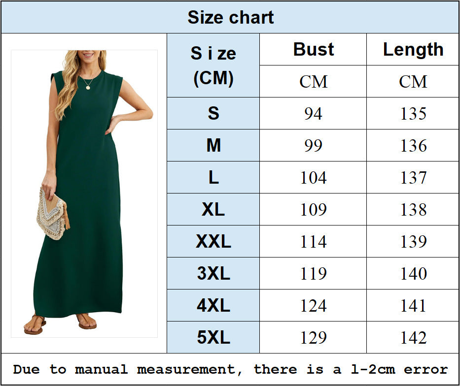 👗Women's wrinkle-free casual dress with split hem✨