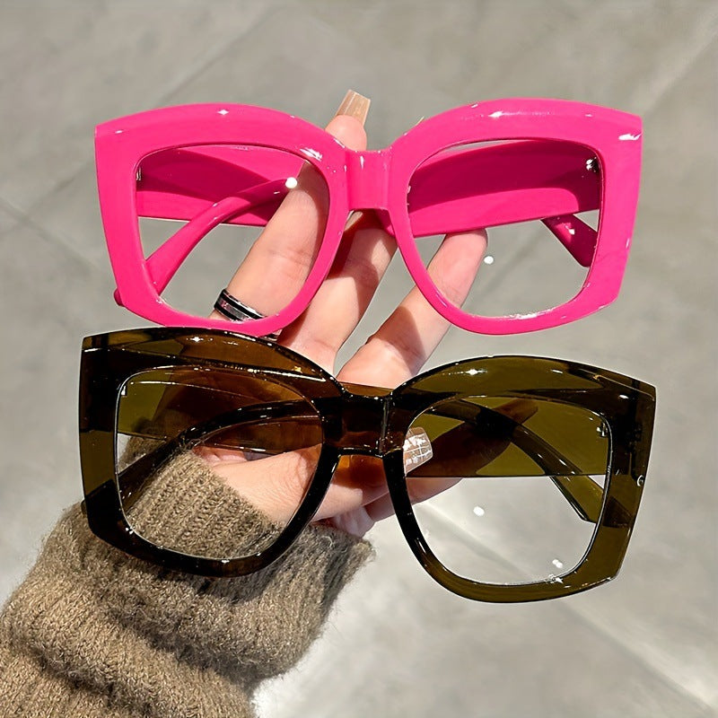 👓👓Oversized  Square Frame Uv Protection Sunglasses(1 set-5pcs)