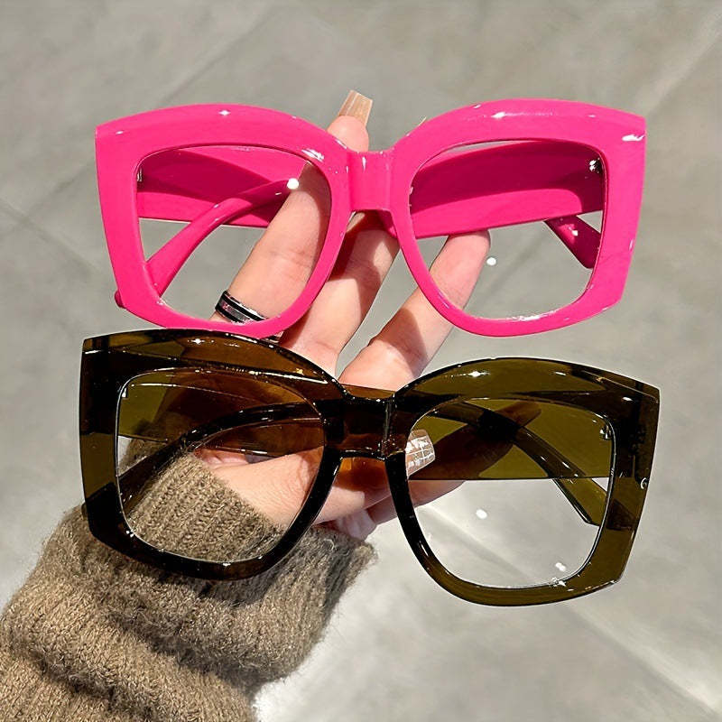 👓👓Oversized  Square Frame Uv Protection Sunglasses(1 set-5pcs)