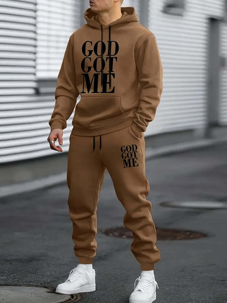 🔥Buy 2 FOR FREE SHIPPING-GOD GOT ME trendy hooded sweatshirt set