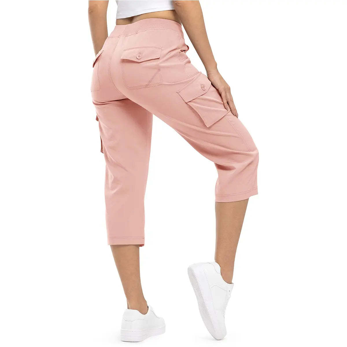 ✨✨Womens Lightweight Capris Hiking Pants 6 Pockets Quick Dry Cargo Outdoor Trip Loose Shorts COMFY  MOMS OVER 30