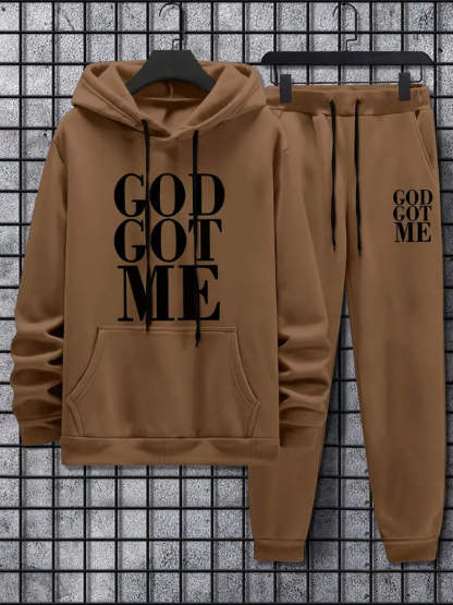 🔥Buy 2 FOR FREE SHIPPING-GOD GOT ME trendy hooded sweatshirt set
