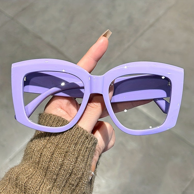 👓👓Oversized  Square Frame Uv Protection Sunglasses(1 set-5pcs)