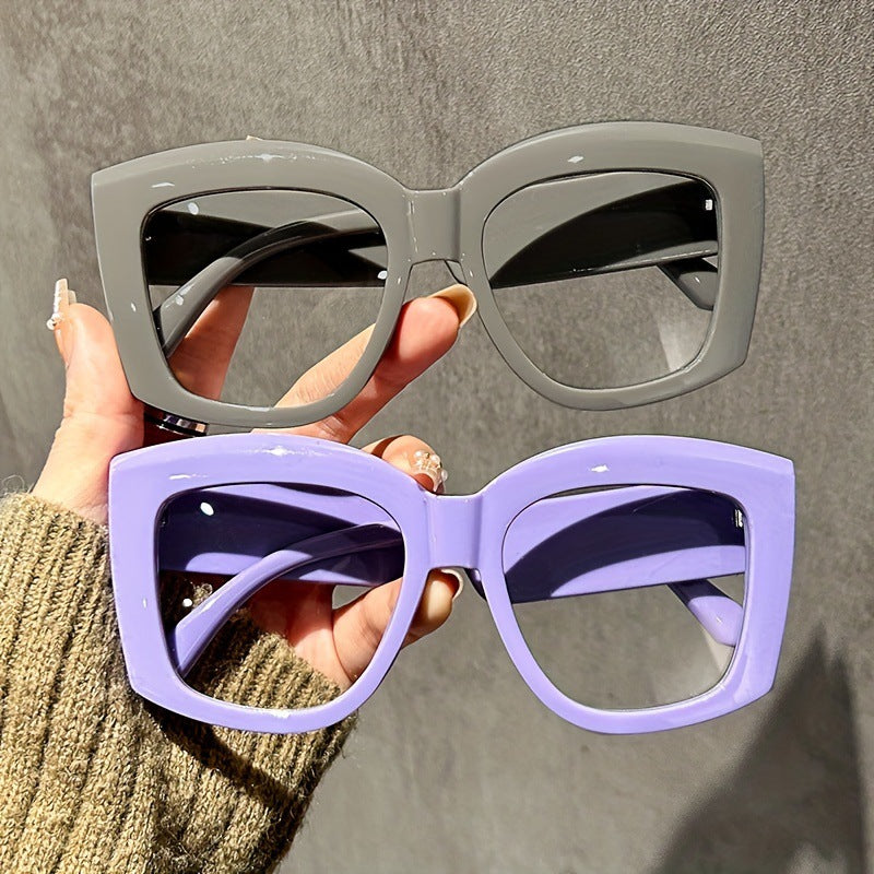 👓👓Oversized  Square Frame Uv Protection Sunglasses(1 set-5pcs)