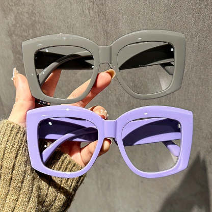 👓👓Oversized  Square Frame Uv Protection Sunglasses(1 set-5pcs)