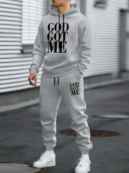 🔥Buy 2 FOR FREE SHIPPING-GOD GOT ME trendy hooded sweatshirt set