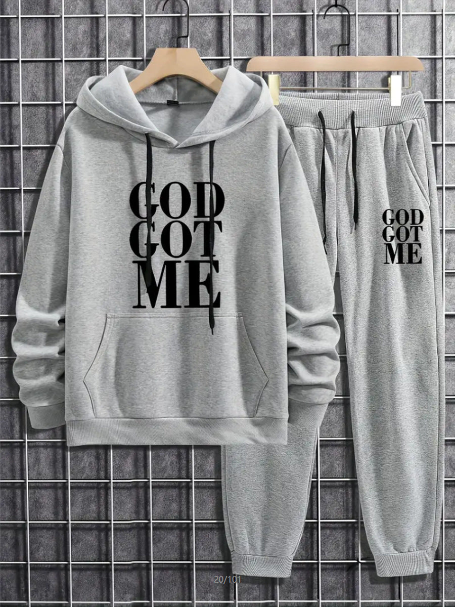 🔥Buy 2 FOR FREE SHIPPING-GOD GOT ME trendy hooded sweatshirt set