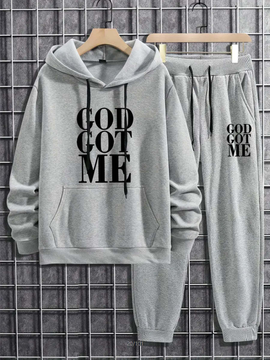 🔥Buy 2 FOR FREE SHIPPING-GOD GOT ME trendy hooded sweatshirt set