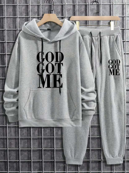 🔥Buy 2 FOR FREE SHIPPING-GOD GOT ME trendy hooded sweatshirt set
