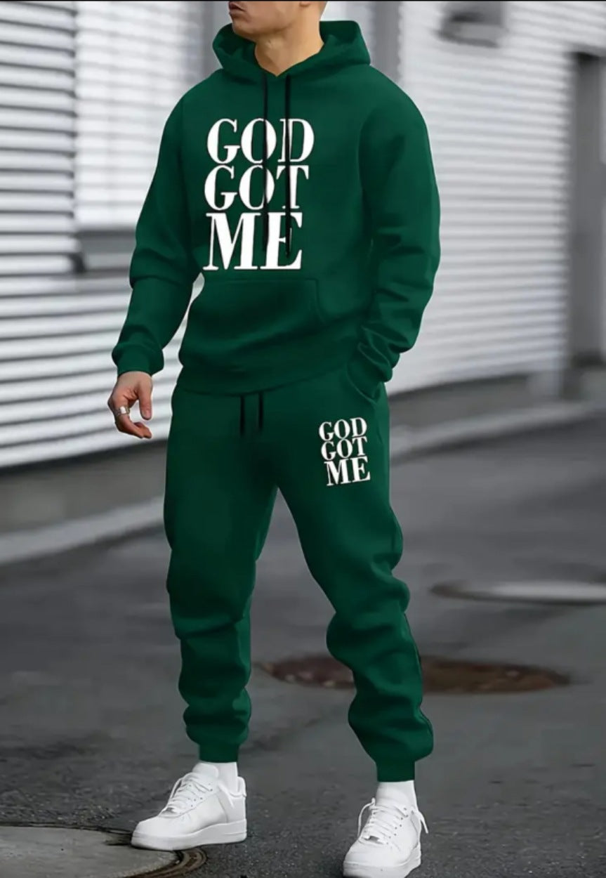 🔥Buy 2 FOR FREE SHIPPING-GOD GOT ME trendy hooded sweatshirt set