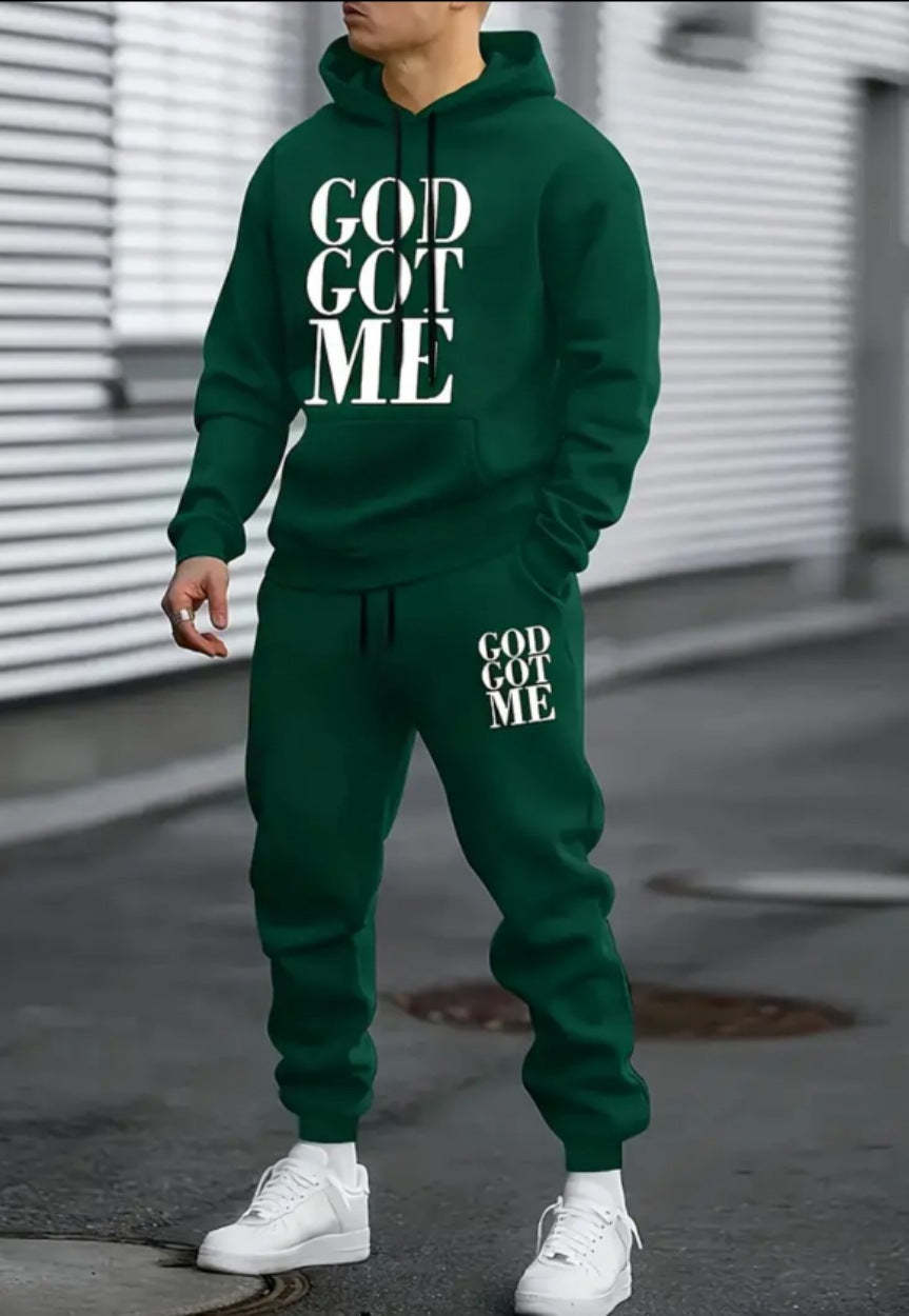 🔥Buy 2 FOR FREE SHIPPING-GOD GOT ME trendy hooded sweatshirt set