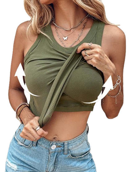 🌷🌷Bra-Style Round Neckline Tank Top